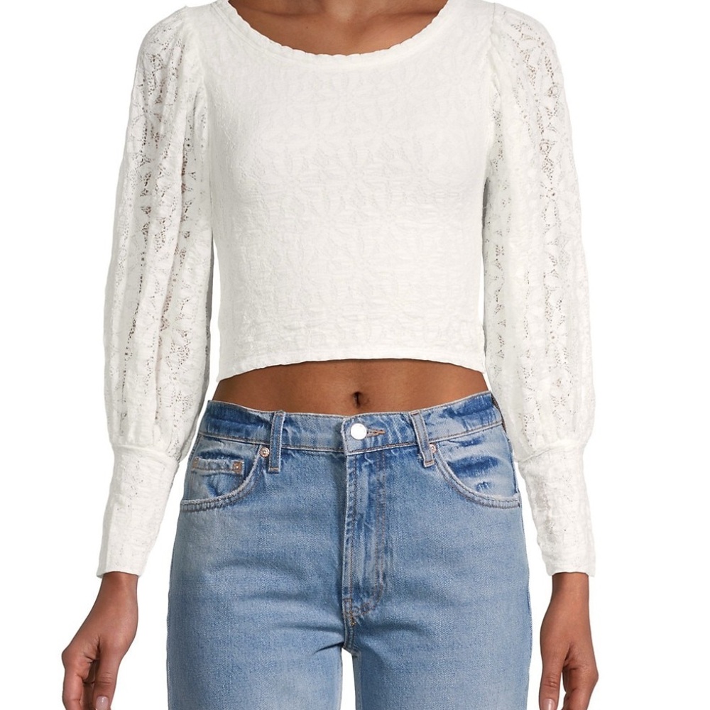 Free People Jasmine Tea Time Cropped Top ☕️🌷